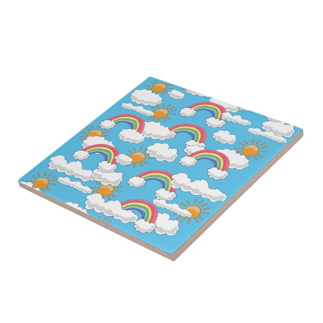 Azulejo Feliz arcoiris (Lado)