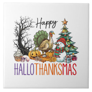 Azulejo Feliz Clipart de Hallothanksmas