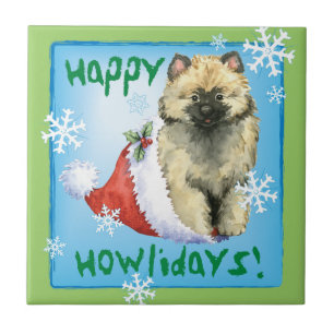 Azulejo Feliz cumpleaños Keeshond