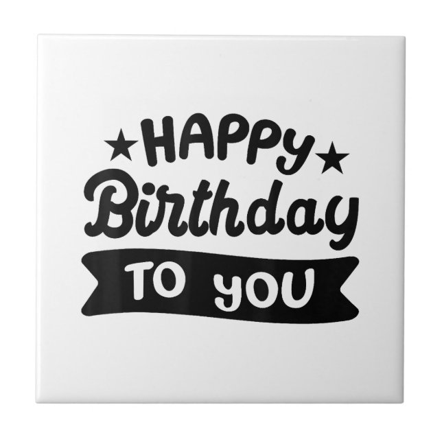 Azulejo Feliz cumpleaños para ti (Frente)