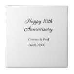Azulejo Feliz décimo aniversario simple nombre mínimo de b<br><div class="desc">diseño</div>