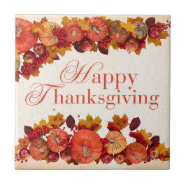 Azulejo Feliz Día de Acción de Gracias