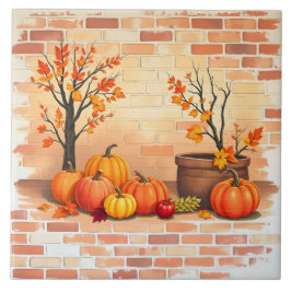 Azulejo Feliz Día de Acción de Gracias, moda y bella caída