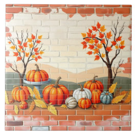 Azulejo Feliz Día de Acción de Gracias Popular Hermosa Caí