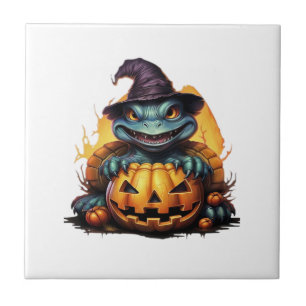 Azulejo Feliz día de Halloween - Camiseta clásica divertid