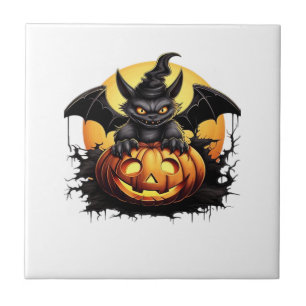 Azulejo Feliz día de Halloween - Camiseta clásica divertid