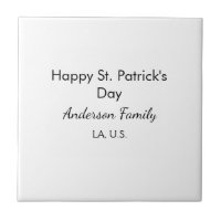 Feliz día de San Patricio nombre familia lugar sim