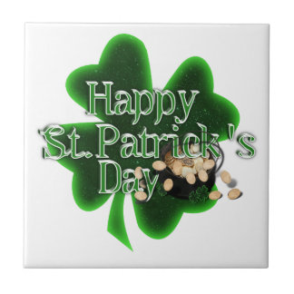 Azulejo Feliz Día de San Patricio - Oro