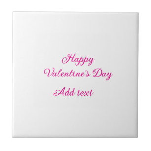 Azulejo Feliz día de San Valentín texto nombre mensaje ros