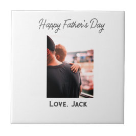 Azulejo Feliz día del padre foto padre simple amor moderno