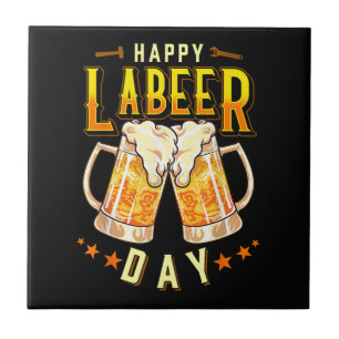 Azulejo Feliz Día del Trabajo Divertido Día del Trabajo