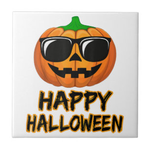 Azulejo Feliz disfraz de Halloween Graciosos Calabaza Homb