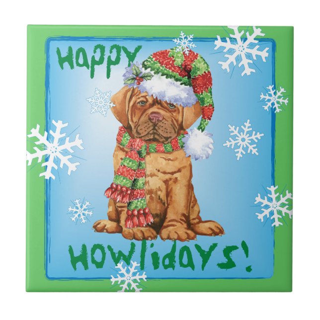Azulejo Feliz Dogue de Howlidays (Frente)