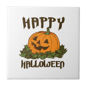 Azulejo Feliz Halloween divertido disfraz de Halloween