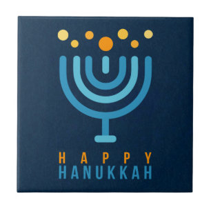 Azulejo Feliz Hanukkah Tile