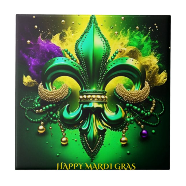 Azulejo Feliz Mardi Gras 2024 (Frente)