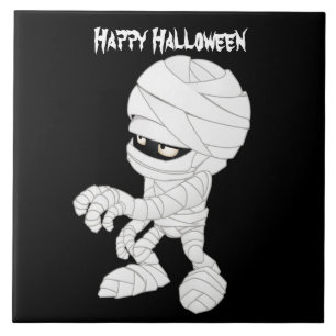Azulejo Feliz momia de Halloween