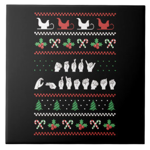 Azulejo Feliz Navidad - ASL American Rótulo Language I