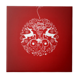 Azulejo ¡Feliz Navidad ciervos amigos!