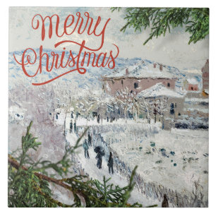 Azulejo Feliz Navidad. Claude Monet Ceramic Tile