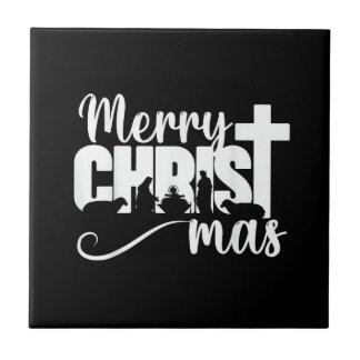 Azulejo Feliz Navidad Cristiana Navidad Jesucristo Navidad