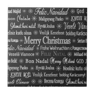 Azulejo Feliz Navidad en varios idiomas