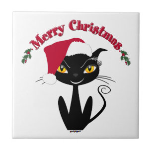 Azulejo Feliz Navidad Gato Kitty