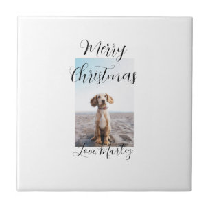 Azulejo Feliz Navidad mascota perro gato foto regalos de v