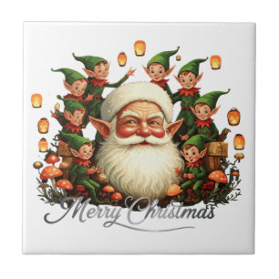 Azulejo Feliz Navidad Papá Noel