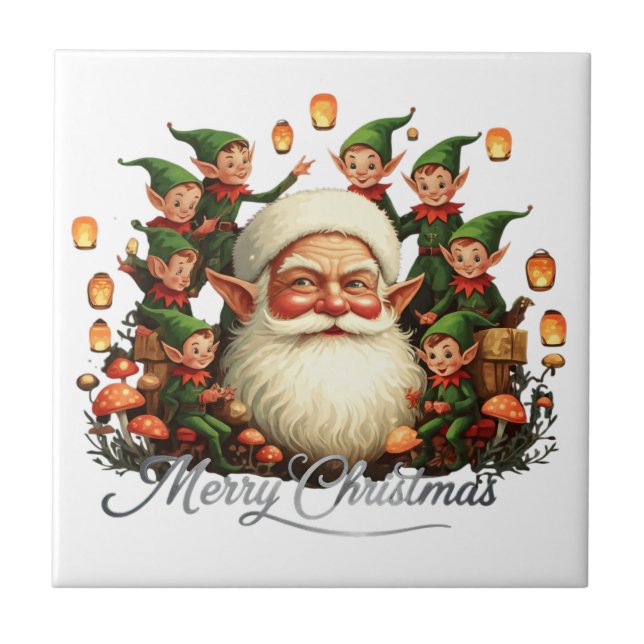 Azulejo Feliz Navidad Papá Noel (Frente)