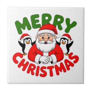 Azulejo Feliz Navidad Santa