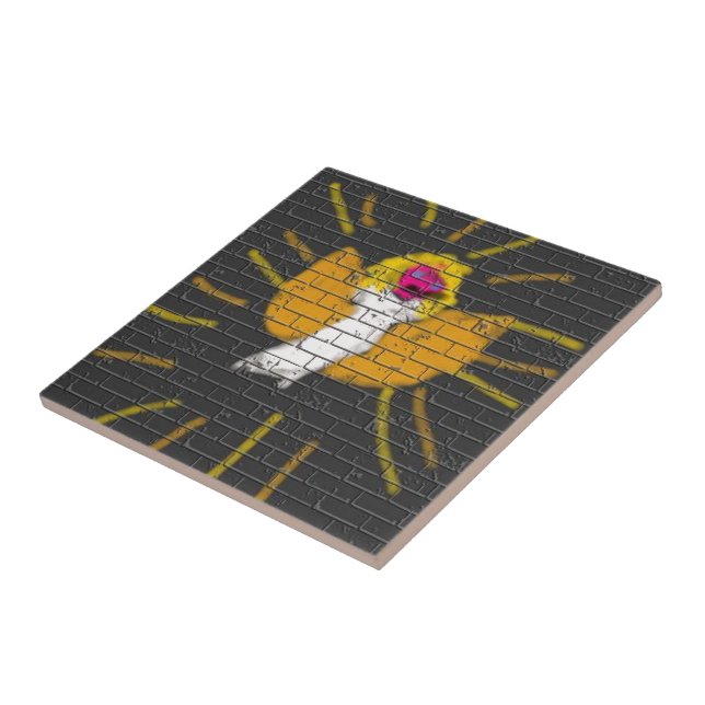 Azulejo Feliz Navidad Sun Moon Angel, arte de los niños :) (Lado)