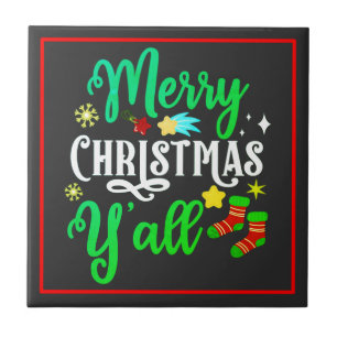 Azulejo Feliz Navidad Y'all-85918