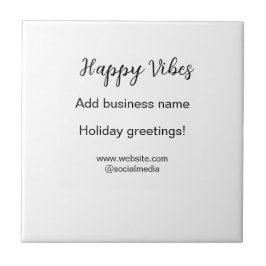 Azulejo Feliz Navidades de vibraciones saludos de vacacion