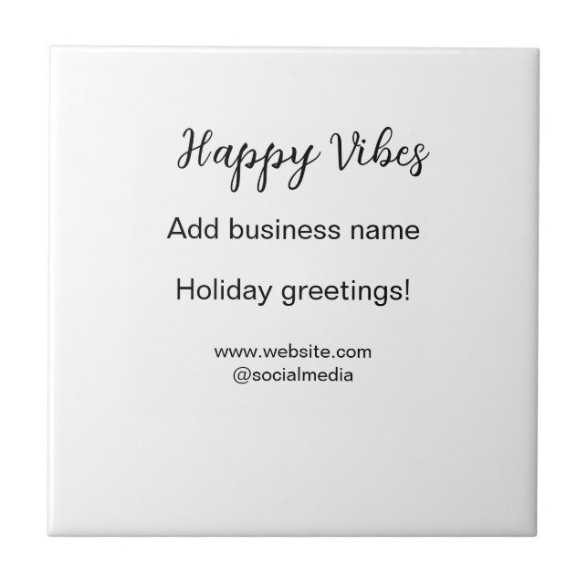 Azulejo Feliz Navidades de vibraciones saludos de vacacion (Frente)