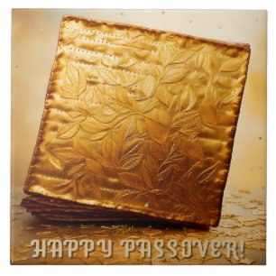 Azulejo ¡Feliz Pascua! Golden Matzah