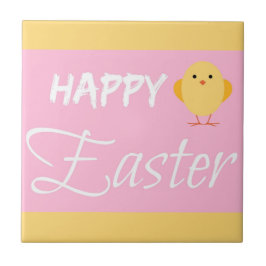 Azulejo Feliz Pascua, pequeño amarillo