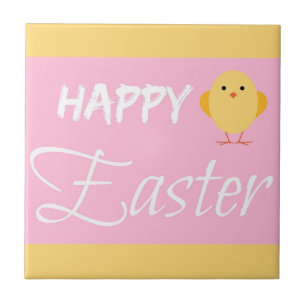 Azulejo Feliz Pascua, pequeño amarillo