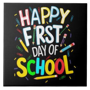 Azulejo Feliz Primer Día de Regreso a la Escuela