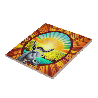 Azulejo Feliz Sunshine Donkey