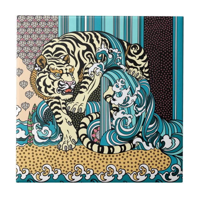 Azulejo Feng Shui White Tiger (Frente)