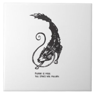Azulejo Fenrir Fenris es un perro libre mitología vikinga