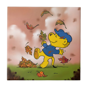 Azulejo Ferald Entre Las Hojas De Otoño