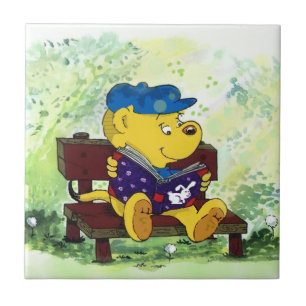 Azulejo Ferald Reading Ceramic Tile