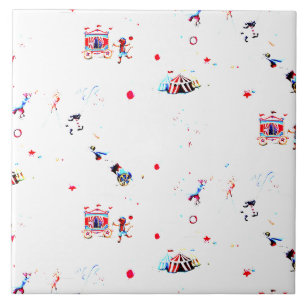 Azulejo feria del circo inspirada en carnaval gran carpa