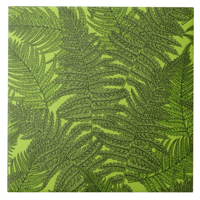 Azulejo Fern en verde (Frente)