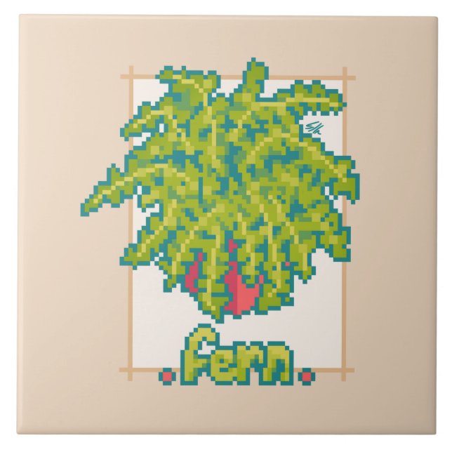 Azulejo Fern Pixelart  (Frente)