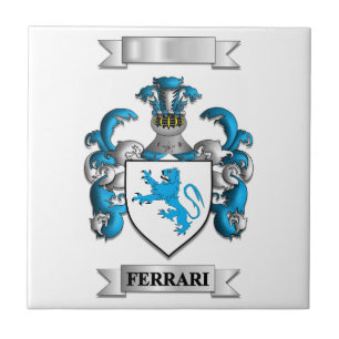 Azulejo Ferrari Apellido Italiano Y Escudo