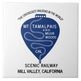 Azulejo Ferrocarril Cerámico Tile Crookedest Mt Tamalpais