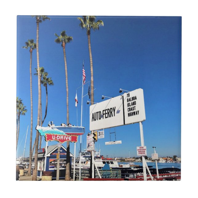 Azulejo Ferry de la isla Balboa, Newport Beach, California (Frente)